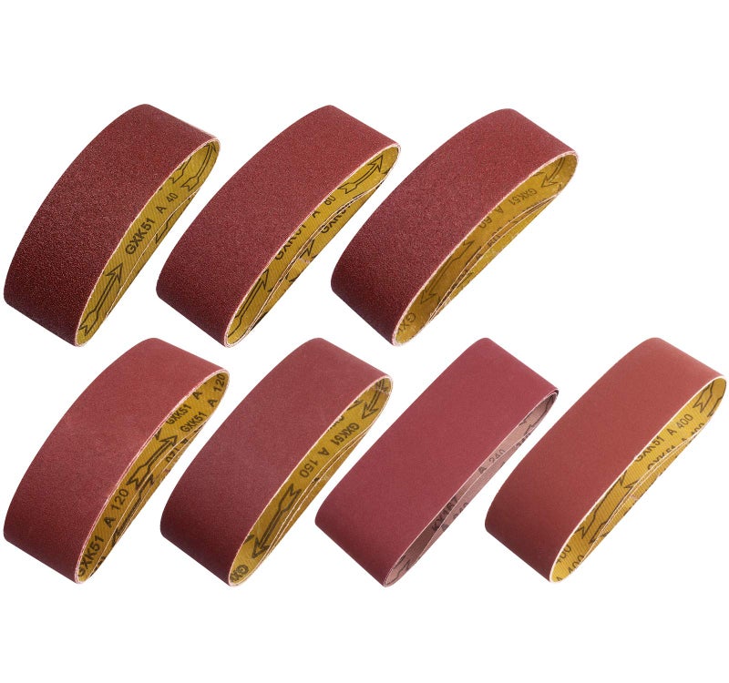 S SATC 20 PCS Sanding Belts 3x21Inch Aluminum Oxide Belt Sander Sanding Belts 40/60/80/120/150/240/400 Assorted Grits Sanding Belts for Belt Sander - Image 1